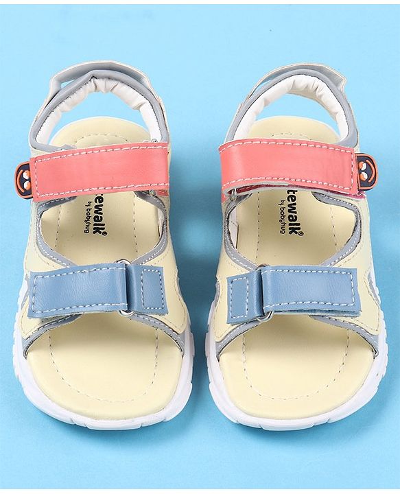Cute Walk by Babyhug Velcro Closure Sandals - Yellow