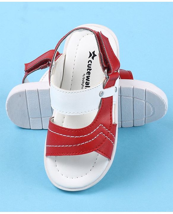 Cute Walk by Babyhug Velcro Closure Sandals - Red
