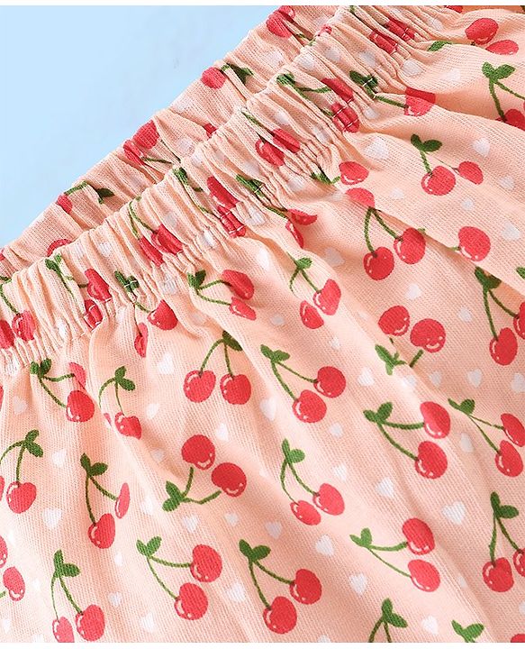 Babyhug Cotton Bloomers Polka Dots & Fruits Printed Pack of 3 - Multicolour