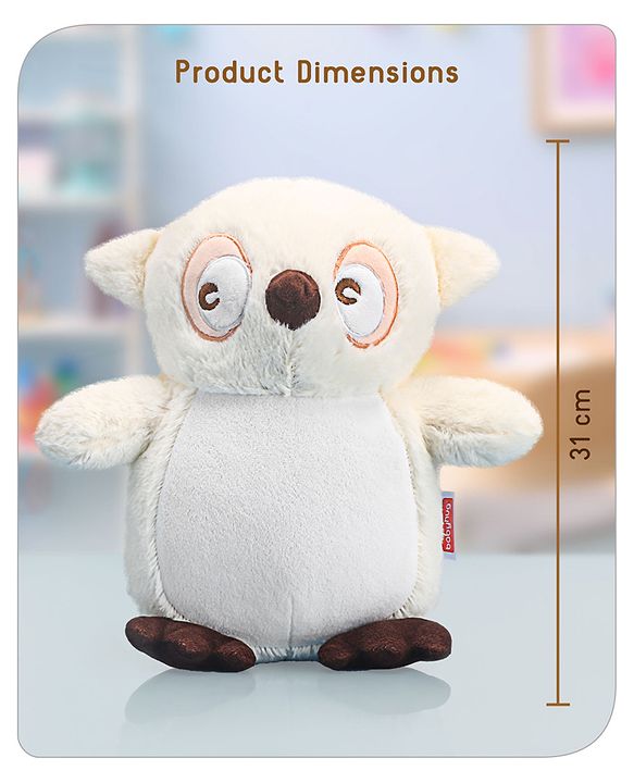 Babyhug Owl Soft Toy Cream- Height 31 cm