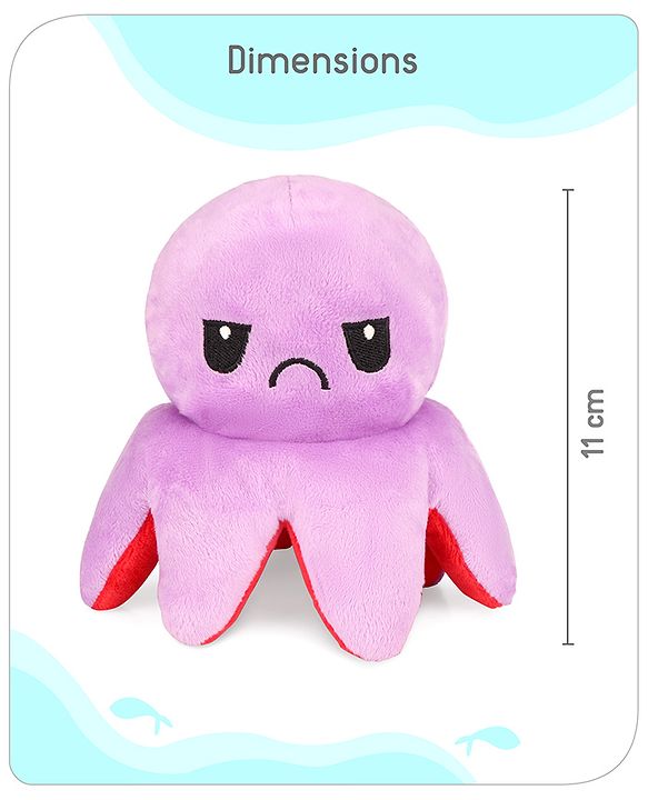 Babyhug 11 cm Reversible Octopus Soft Toy Purple & Pink