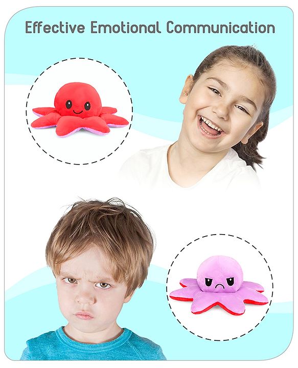 Babyhug 11 cm Reversible Octopus Soft Toy Purple & Pink