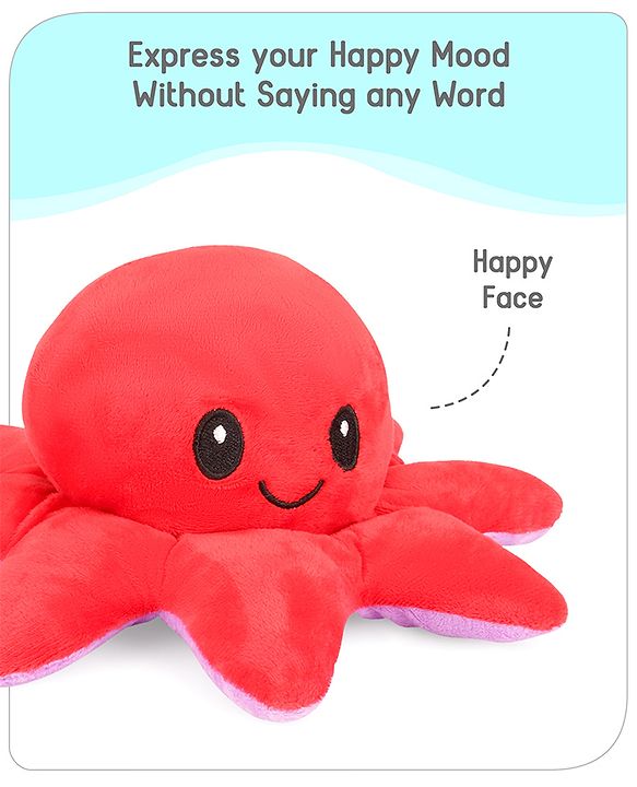 Babyhug 11 cm Reversible Octopus Soft Toy Purple & Pink
