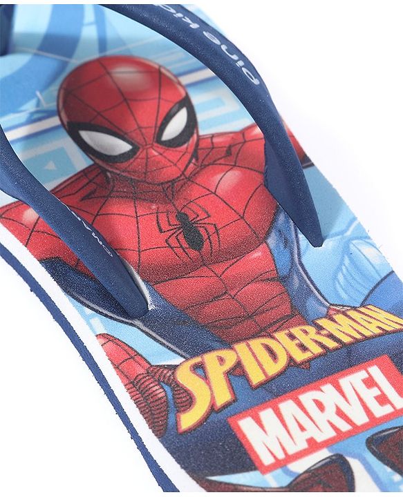 Pine Kids Spider Man Printed Slip On Flip Flop - Blue