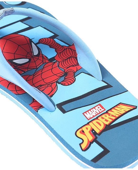 Pine Kids Slip On Style Flip Flops Spider Man Print - Blue