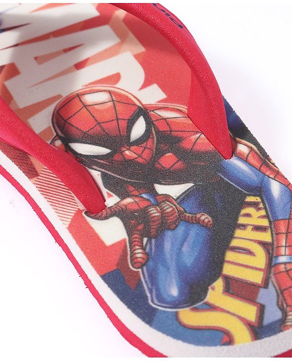 Pine Kids  Slip On Style Flip Flops Spider Man Print Red