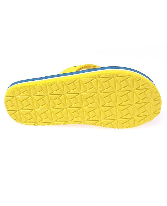 Pine Kids Spider Man Printed Slip On Flip Flop - Blue & Yellow