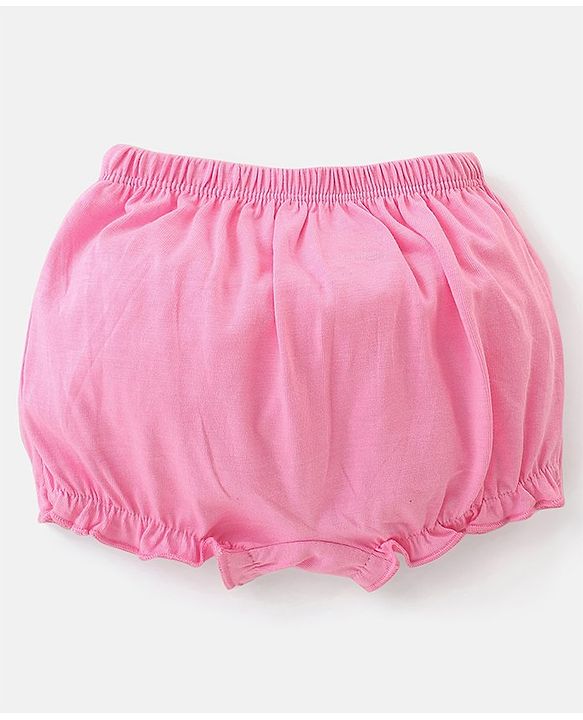 Babyhug Cotton Knit Bloomers Floral & Stripes Print Pack of 5 - Multicolor