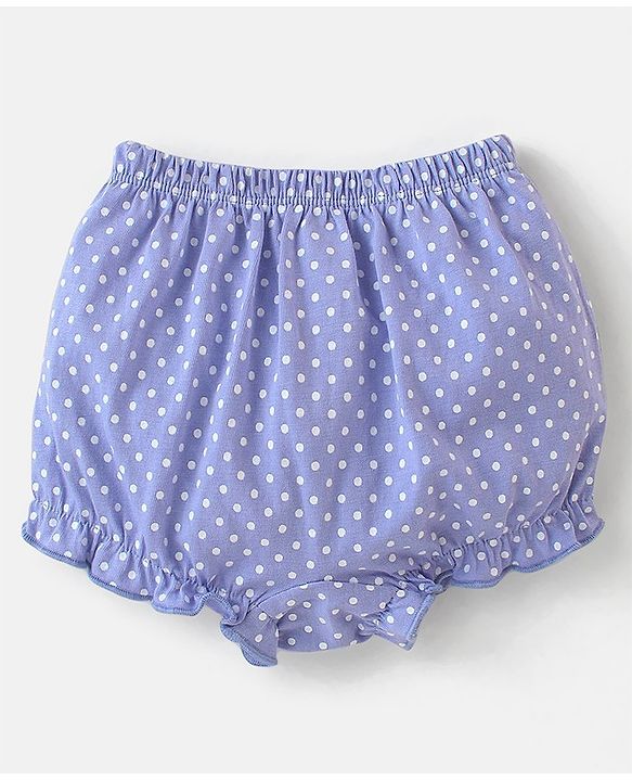 Babyhug Cotton Knit Bloomers Floral & Stripes Print Pack of 5 - Multicolor