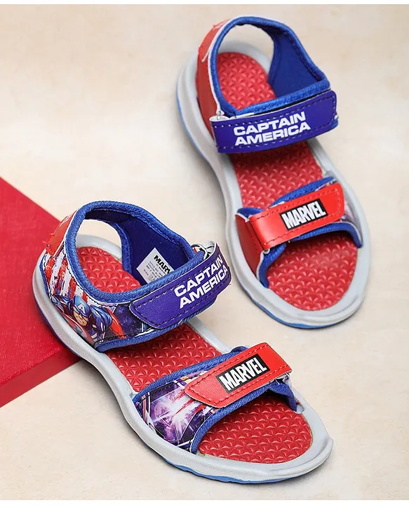 Toothless Marvel Captain America Featured Sandals Red Blue