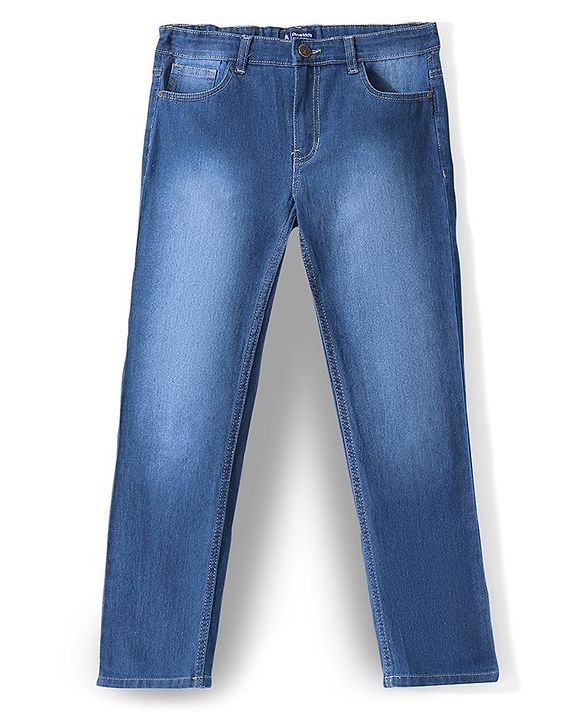 Pine Kids Denim Full Length Adjustable Elasticated Slim Fit Jeans - Mid Blue