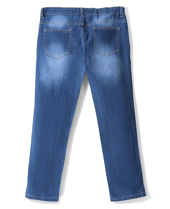 Pine Kids Denim Full Length Adjustable Elasticated Slim Fit Jeans - Mid Blue