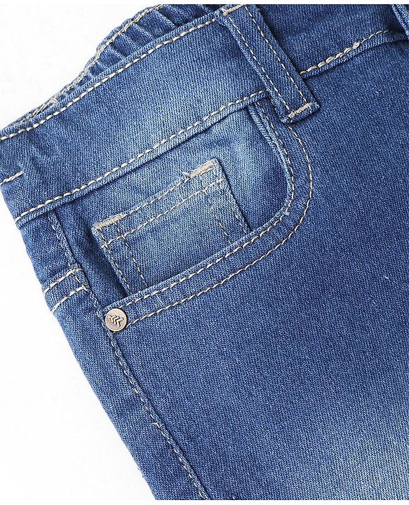 Pine Kids Denim Full Length Adjustable Elasticated Slim Fit Jeans - Mid Blue