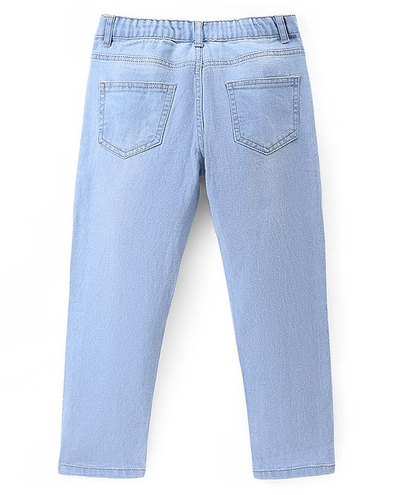Pine Kids Denim Full Length Adjustable Elasticated Slim Fit Jeans - Ice Blue