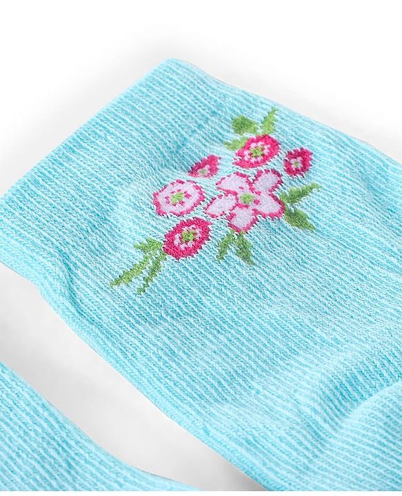 Cutewalk By Babyhug Anti Bacterial Ankle Length Socks Floral & Polka Dots Print Pack Of 3 - Pink & Blue