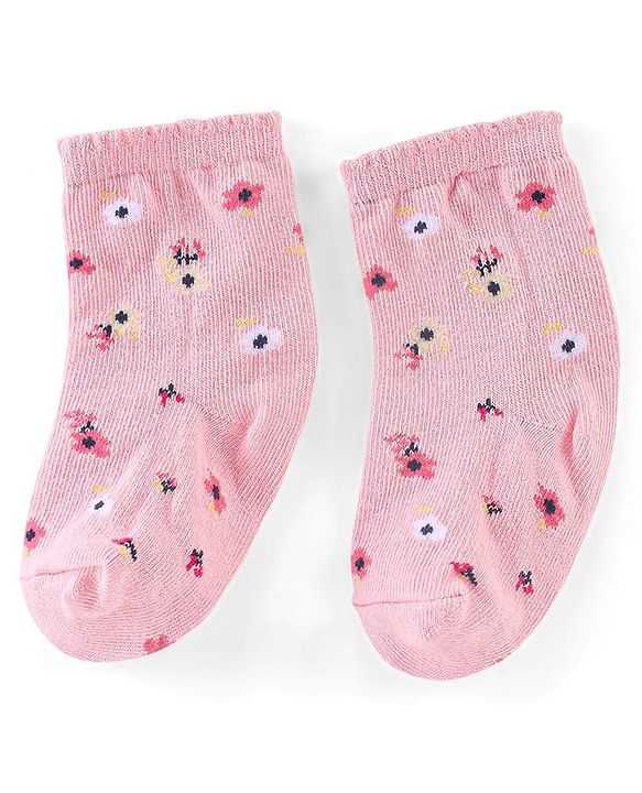 Cutewalk By Babyhug Anti Bacterial Ankle Length Socks Unicorn & Cloud Print Pack Of 3 - Pink & Blue