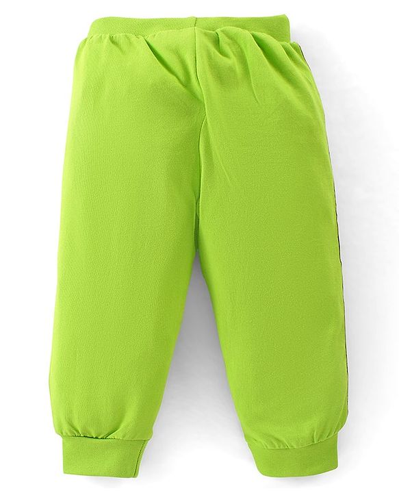 Babyhug Cotton Knit Full Length Lounge Pants With Stripes Pack of 3 - Multicolour
