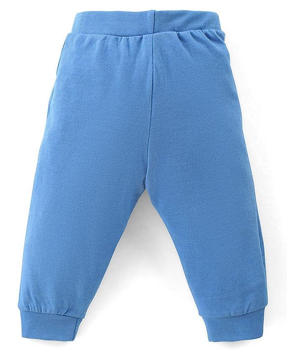 Babyhug Cotton Knit Full Length Lounge Pants With Stripes Pack of 3 - Multicolour