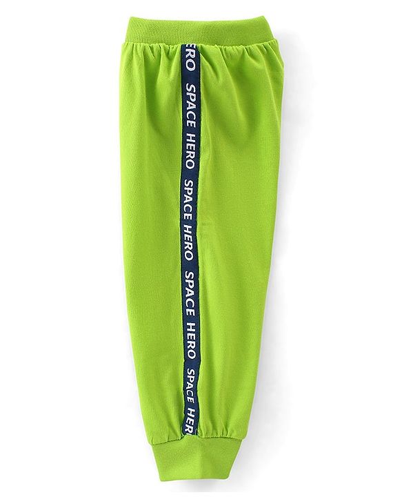 Babyhug Cotton Knit Full Length Lounge Pants With Stripes Pack of 3 - Multicolour