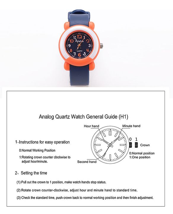 Babyhug Free Size Analog Watch- Navy Blue
