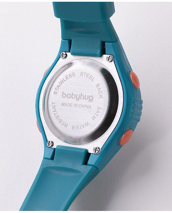Babyhug Free Size Digital Watch With Space Design - Blue