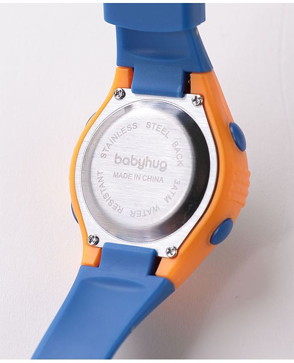 Babyhug Free Size Digital Watch With Dino Print - Blue