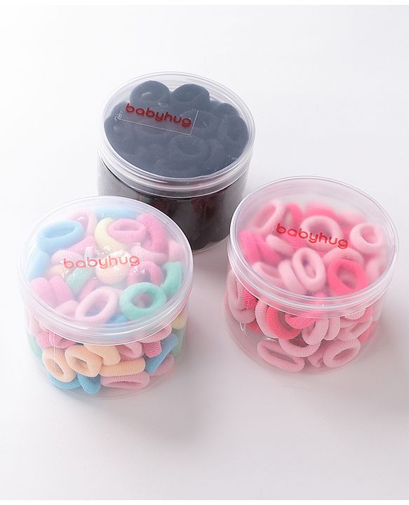 Babyhug Free Size Rubber Bands Pack of 100 Pieces - Multicolor