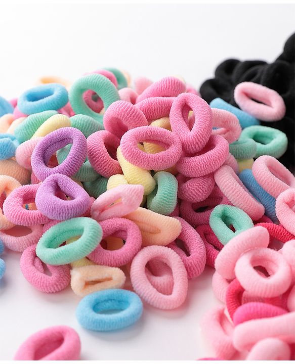 Babyhug Free Size Rubber Bands Pack of 100 Pieces - Multicolor