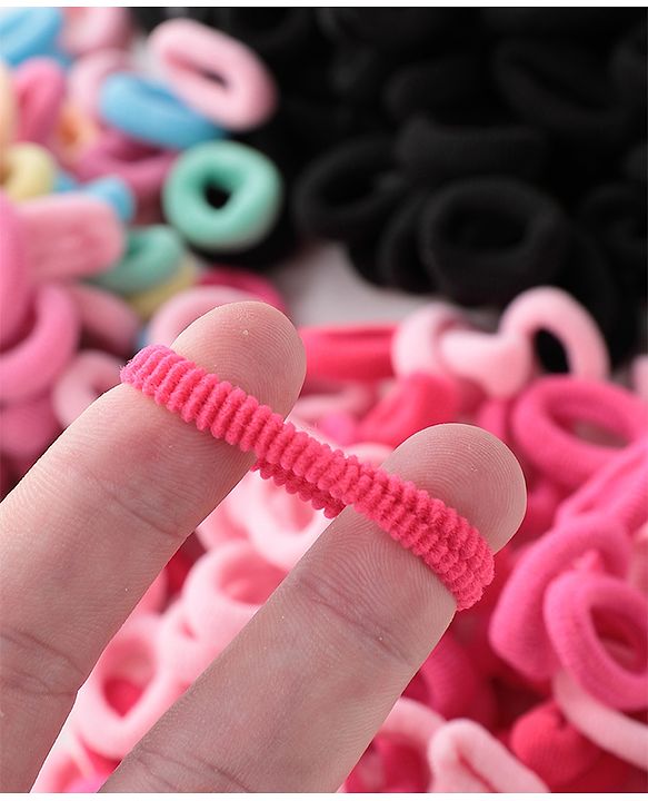 Babyhug Free Size Rubber Bands Pack of 100 Pieces - Multicolor