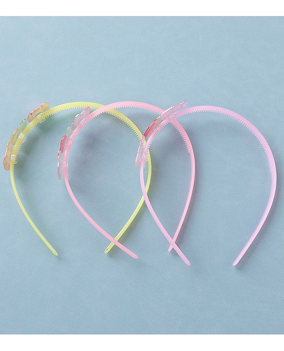 Babyhug Free Size Hair Bands with Fruits & Animals Appliques Pack of 3 - Multicolor