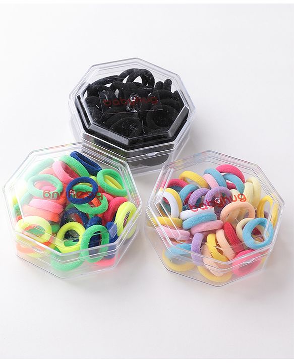 Babyhug Free Size Rubber Bands Pack of 120 Pieces - Multicolor