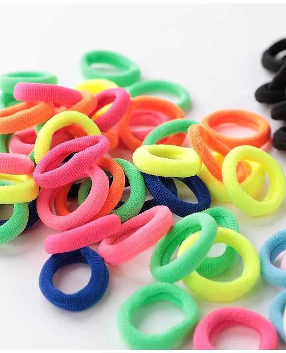 Babyhug Free Size Rubber Bands Pack of 120 Pieces - Multicolor