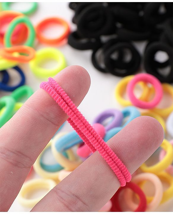Babyhug Free Size Rubber Bands Pack of 120 Pieces - Multicolor