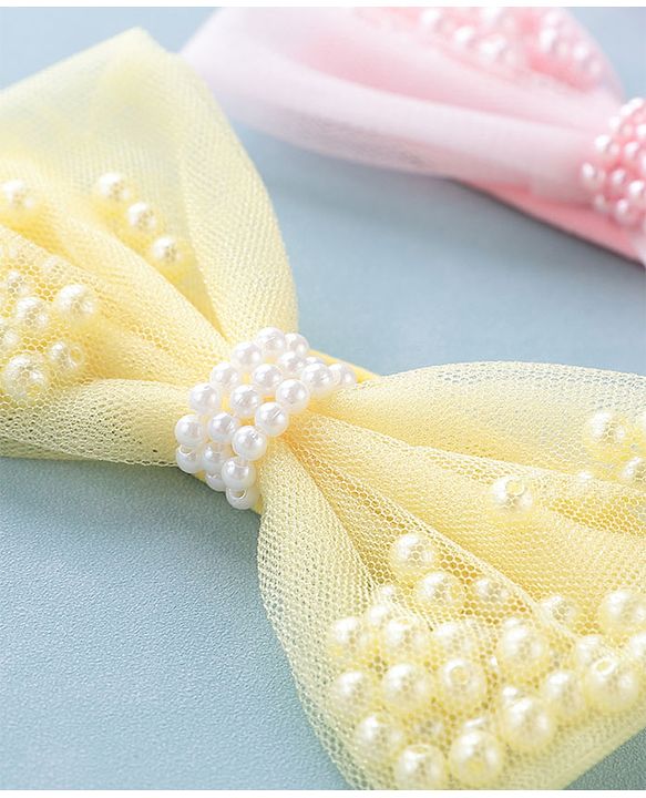 Babyhug Free Size  Headbands With Bow Design Pack of 3- Multicolor