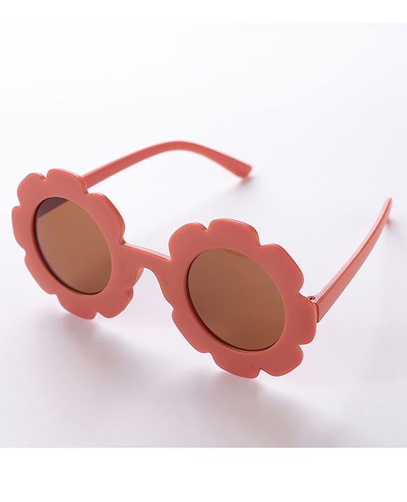 Babyhug Free Size Headband With Flower Applique & Sunglasses - Orange