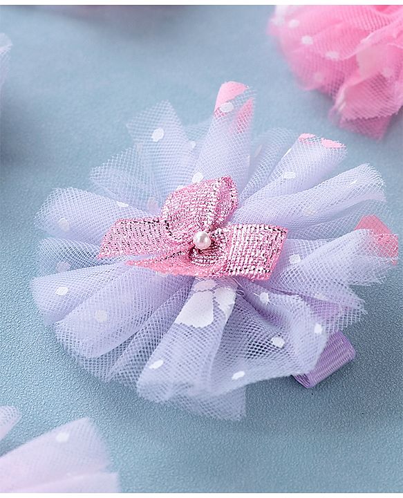 Babyhug Free Size Hair Pins Pack of 6 - Purple & Pink