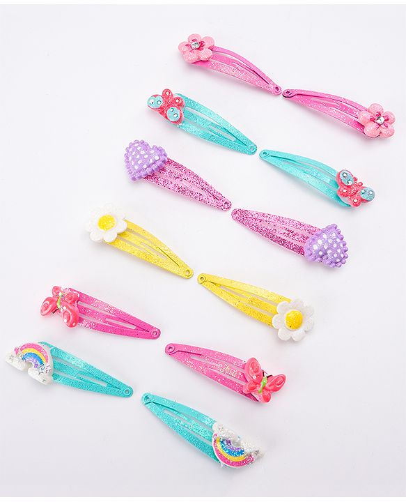 Babyhug Snap Clips Pack of 12 - Multicolor