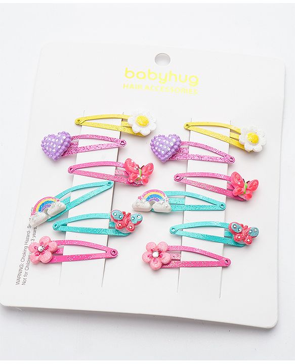 Babyhug Snap Clips Pack of 12 - Multicolor