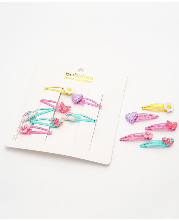 Babyhug Snap Clips Pack of 12 - Multicolor