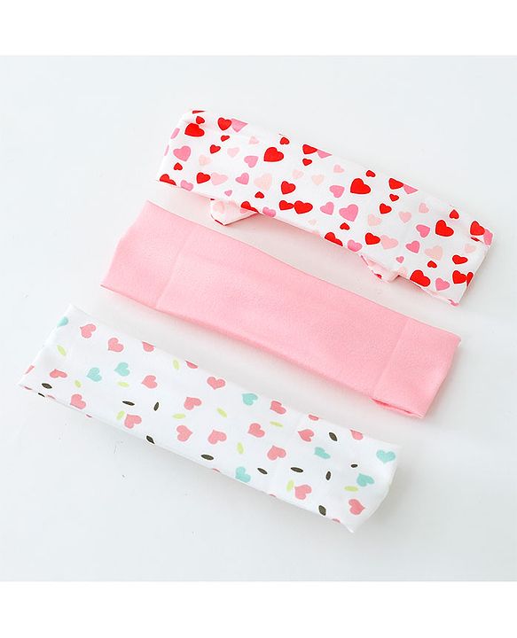 Babyhug Free Size Headbands with Bow Pack of 3 - Multicolor