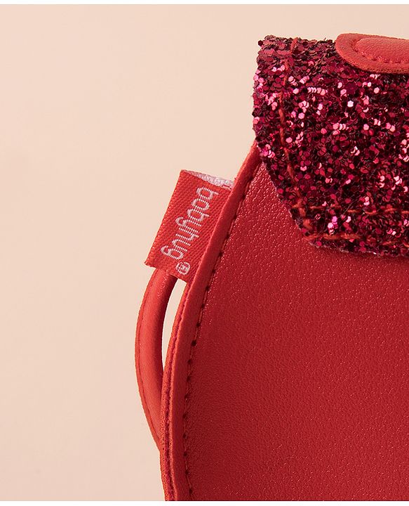 Babyhug Sling Bag With Bow Applique -  Red