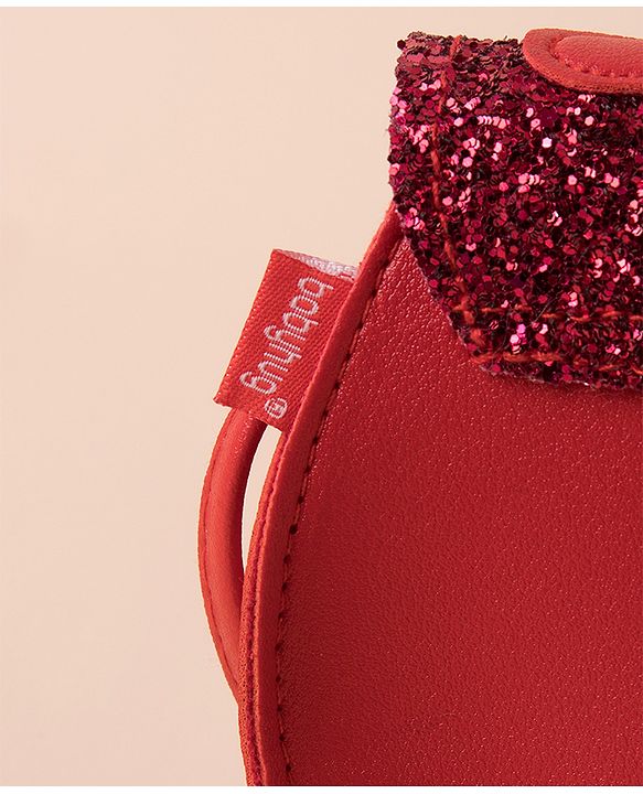 Babyhug Sling Bag With Bow Applique -  Red