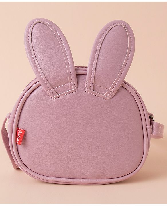 Babyhug Heart Print Sling Bag- Purple