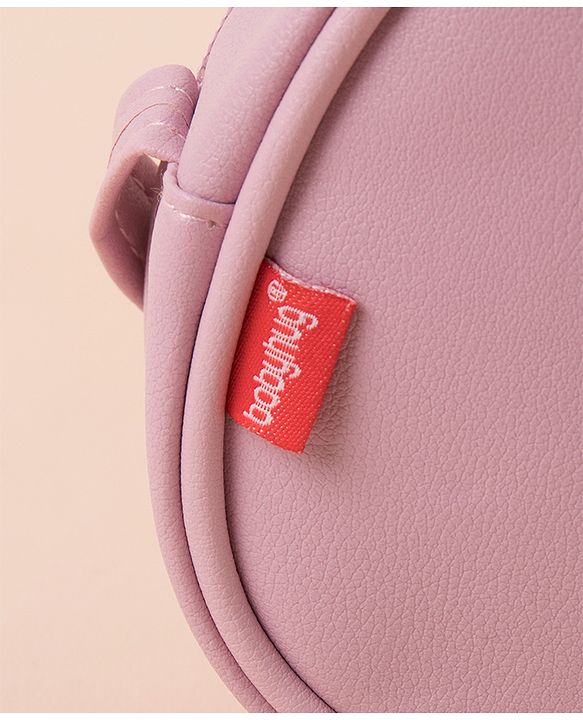 Babyhug Heart Print Sling Bag- Purple
