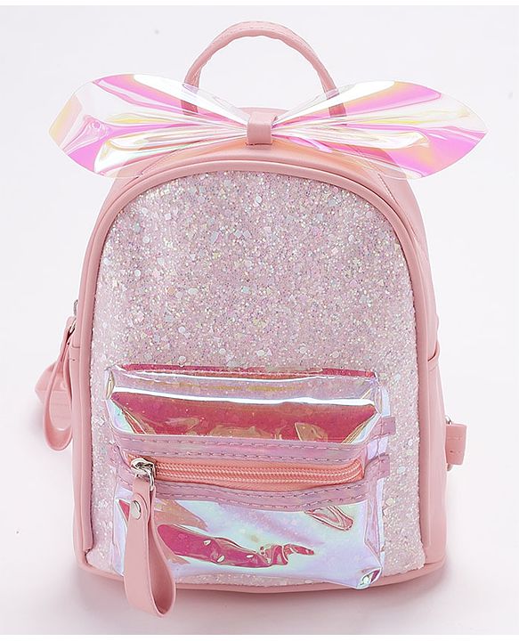 Babyhug Sequined Fashion Backpack - Pink