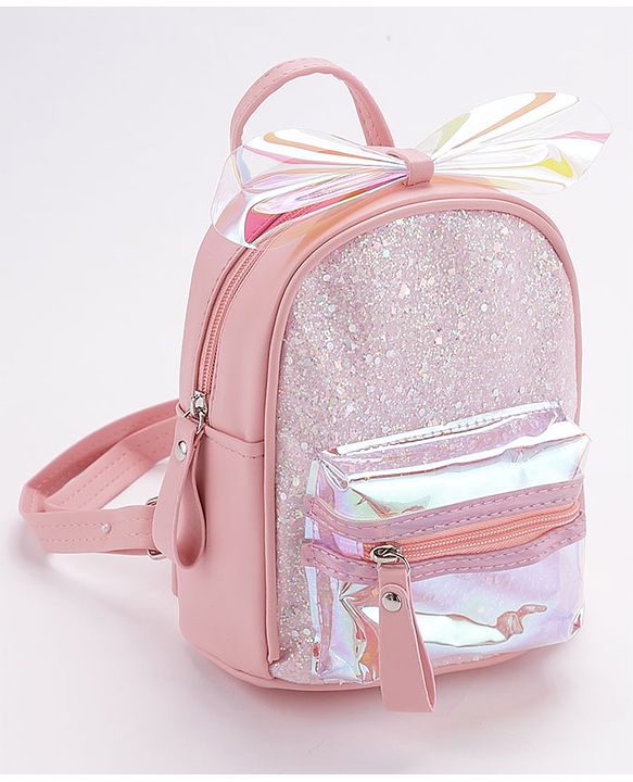 Babyhug Sequined Fashion Backpack - Pink