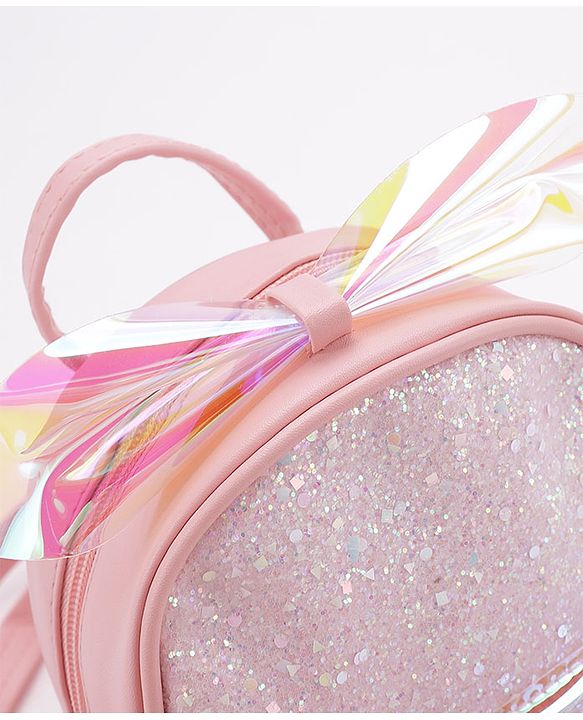 Babyhug Sequined Fashion Backpack - Pink