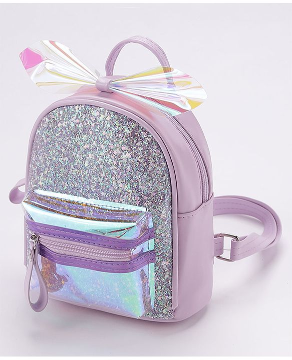 Babyhug Sequined Fashion Backpack - Pink