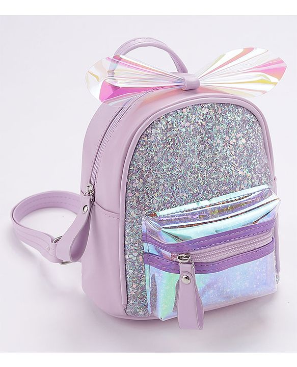 Babyhug Sequined Fashion Backpack - Pink