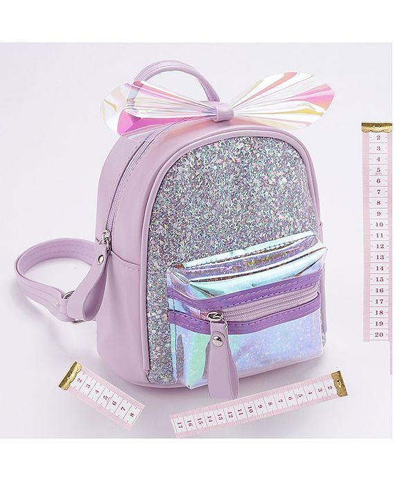 Babyhug Sequined Fashion Backpack - Pink